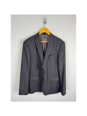 John Varvatos USA Bleecker-NN Wool Blazer Charcoal Grey Men 44 Suit Jacket